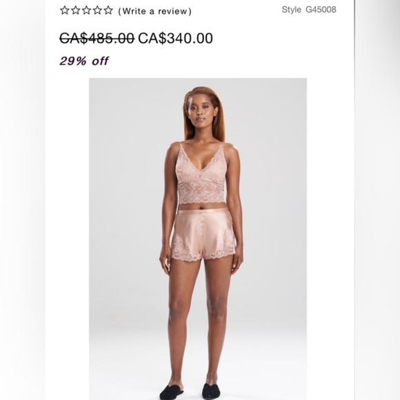 NWT JOSIE NATORI SLEEK LACE PJ SET - Picture 9 of 10